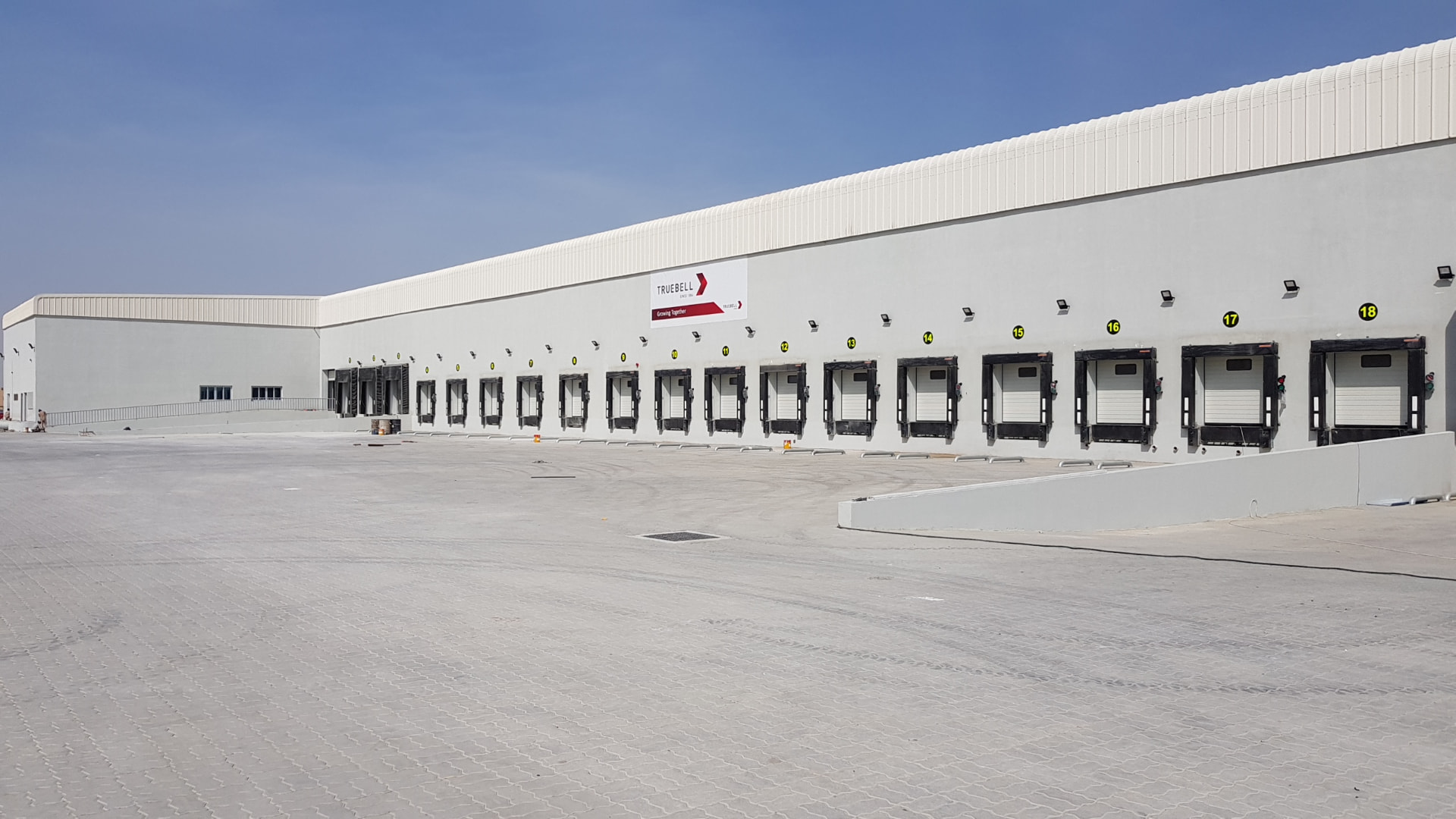 Completed warehouse with loading docks